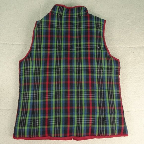Pendleton Green/Red Plaid Design Full Zip Vest Med - Picture 2 of 4